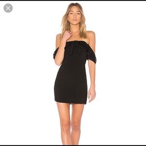 FOR LOVE AND LEMONS Black off the shoulder dress